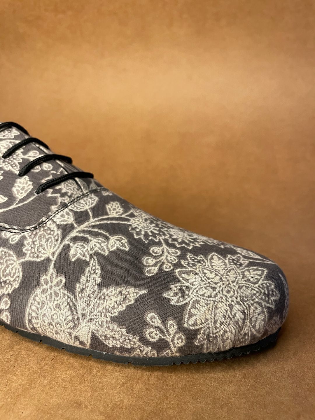 Grey Block Kalamkari Oxfords