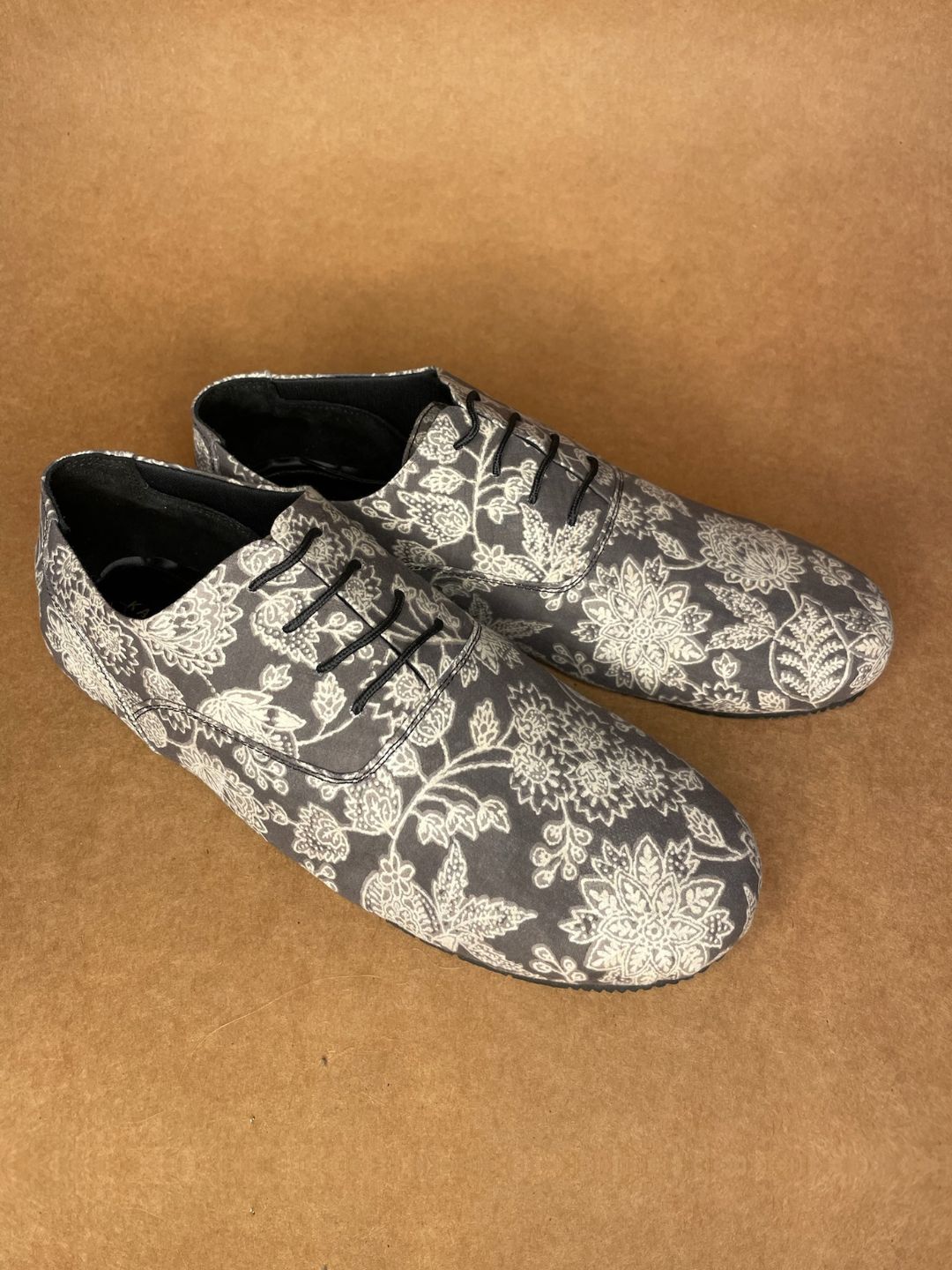 Grey Block Kalamkari Oxfords