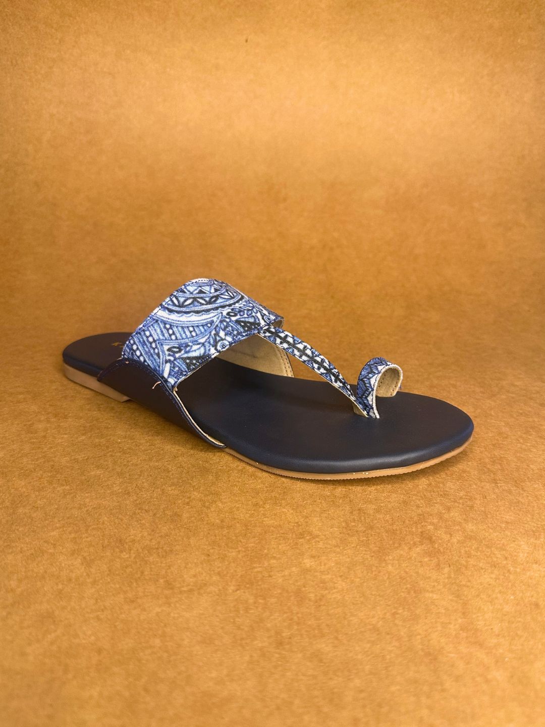 Dark Blue Peacock Kolhapuri