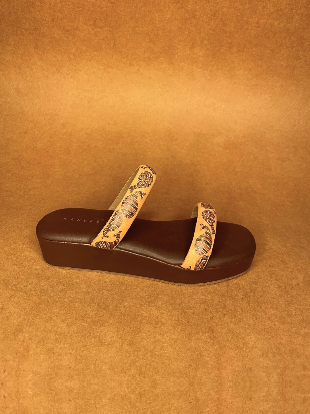 Yellow Bhil Art Slip Ons