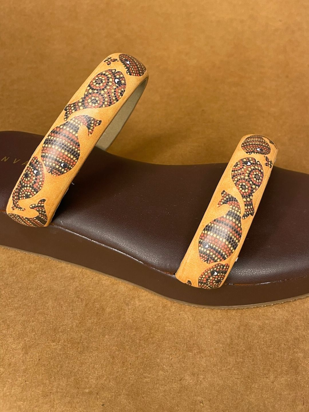 Yellow Bhil Art Slip Ons