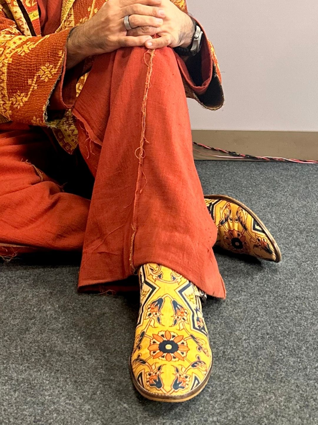 Yellow Buckle Up Loafers Shoes