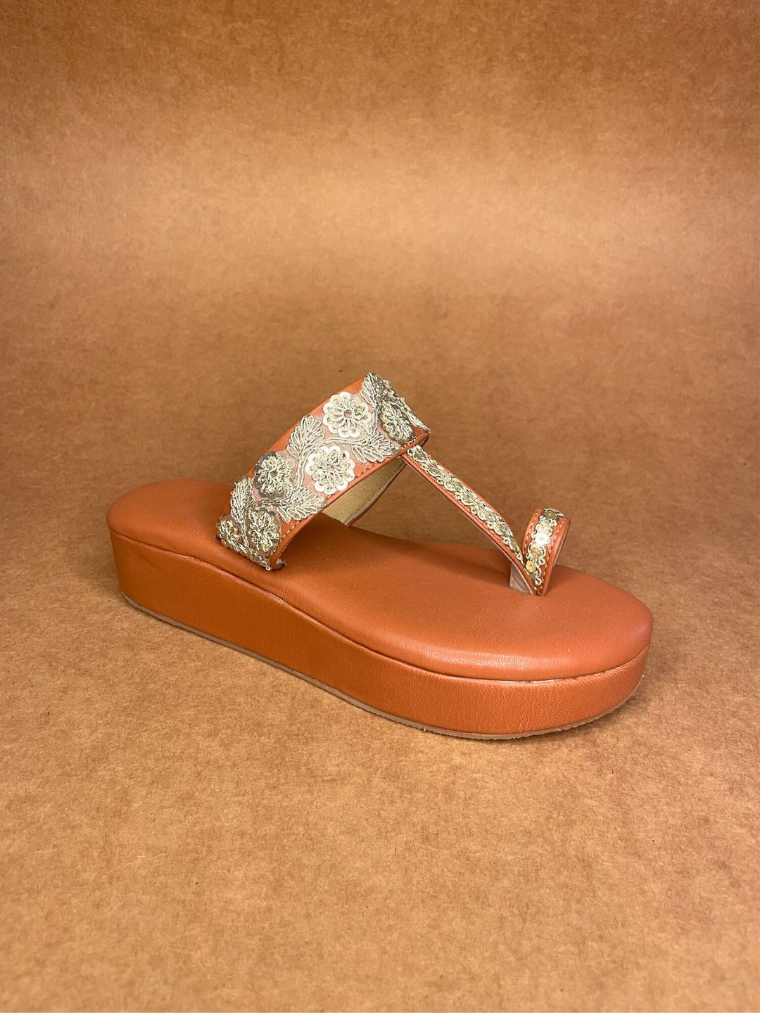 Traditional Embroidered Work Kolhapuri Heels