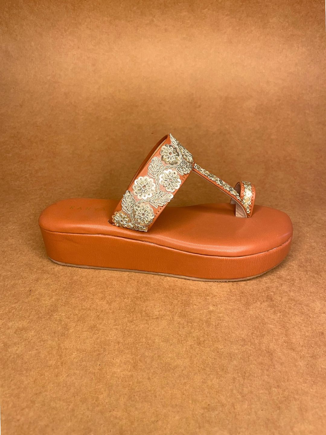 Traditional Embroidered Work Kolhapuri Heels
