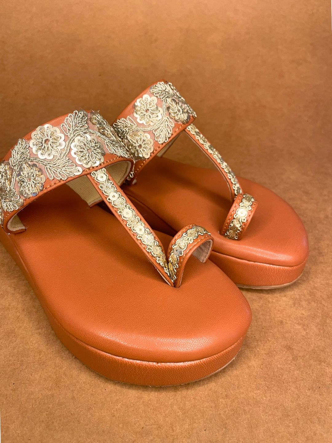 Traditional Embroidered Work Kolhapuri Heels