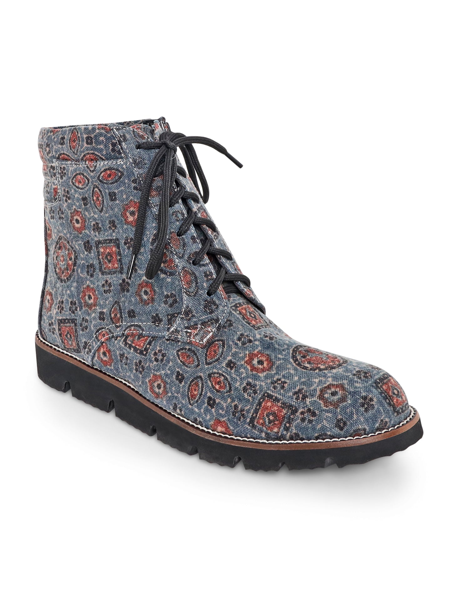 Blue Ajrakh Boots