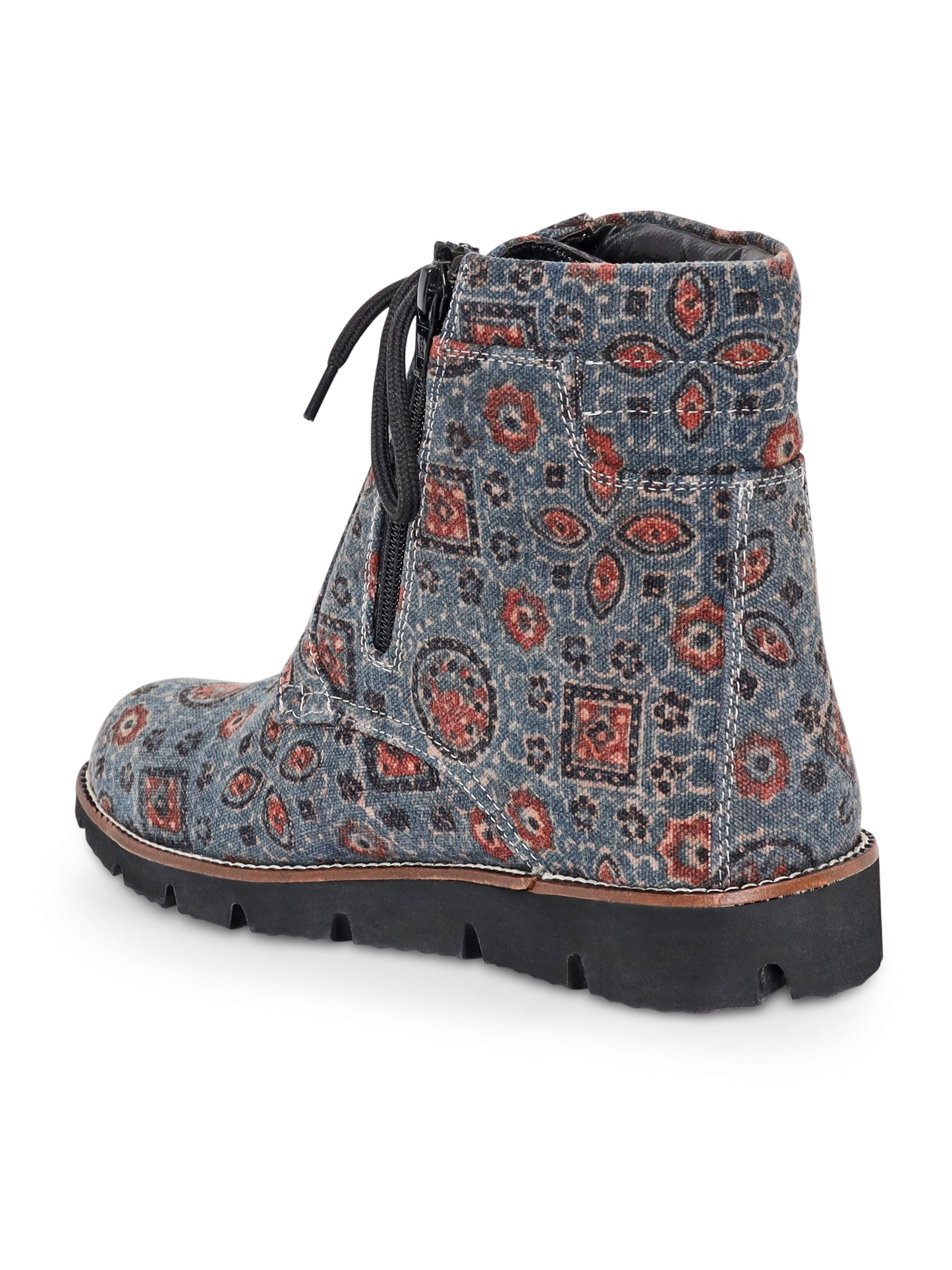 Blue Ajrakh Boots