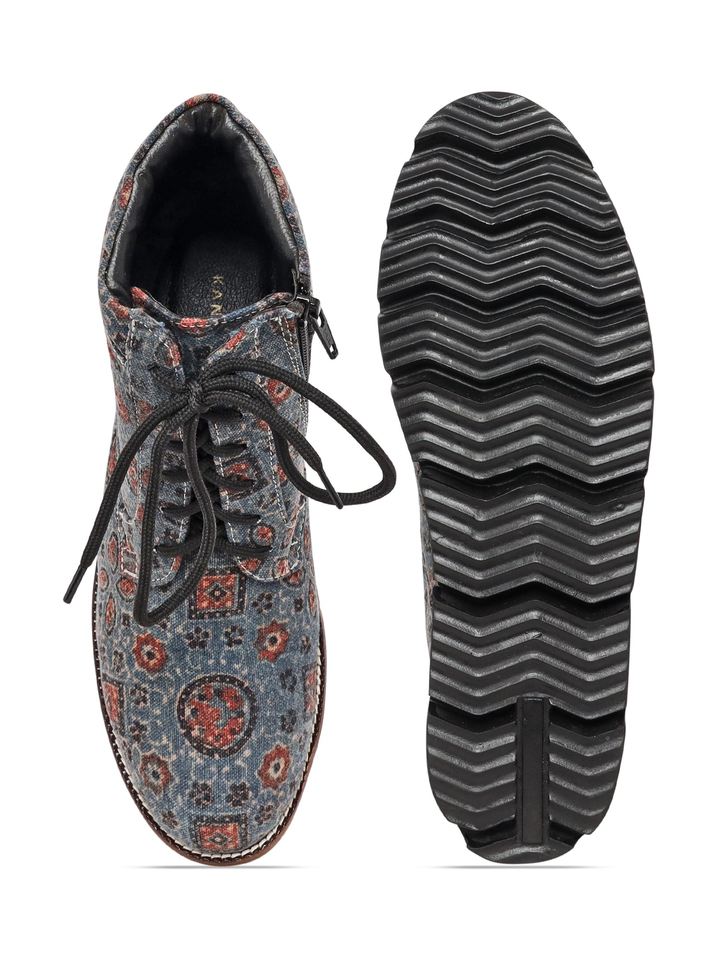 Blue Ajrakh Boots