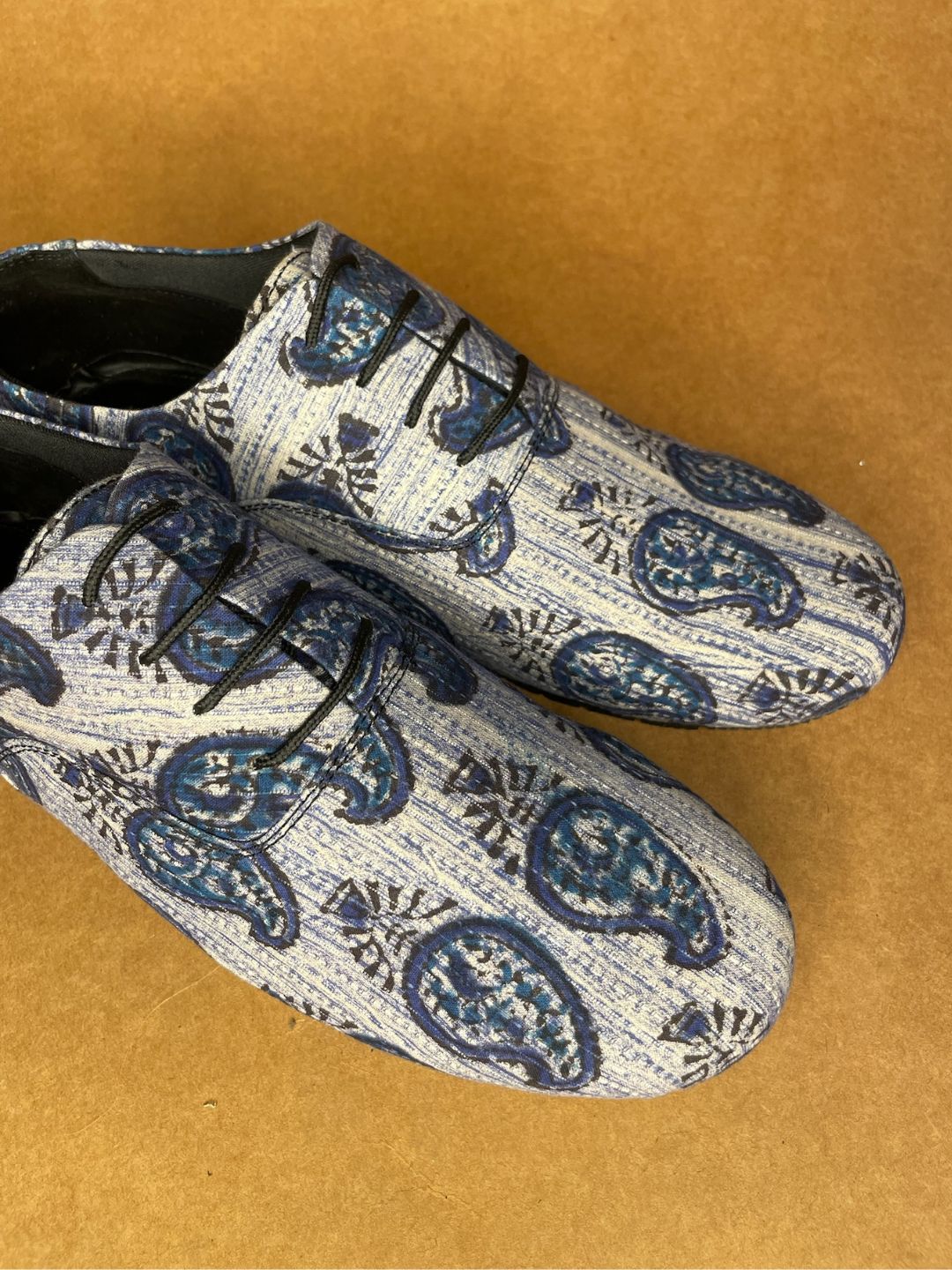 Blue Kairi Hand Block Oxfords
