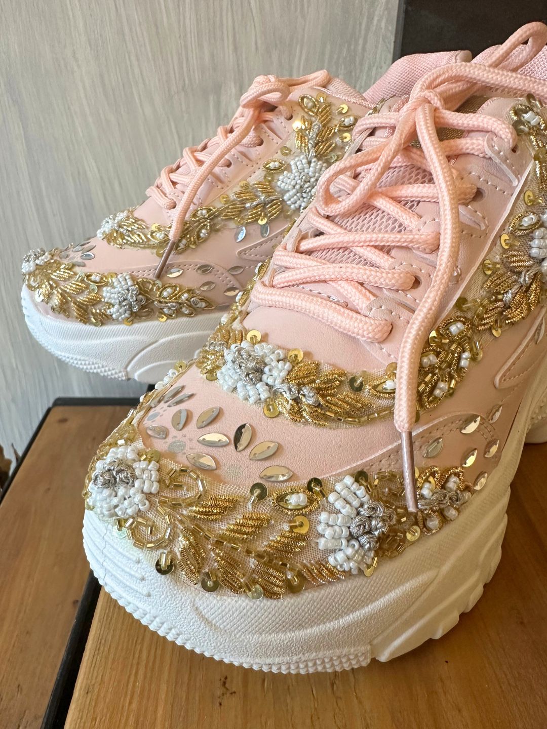 Pink Designer Festive Sneakers