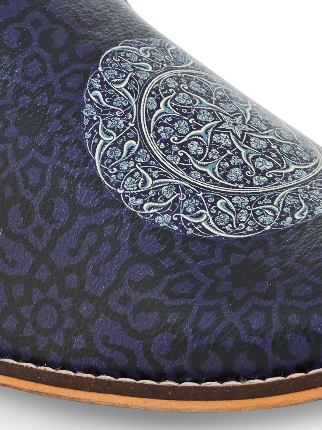 Blue & Black Mughal Print Loafers