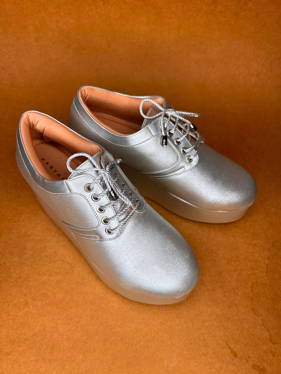 Silver Sneakers with Wedges