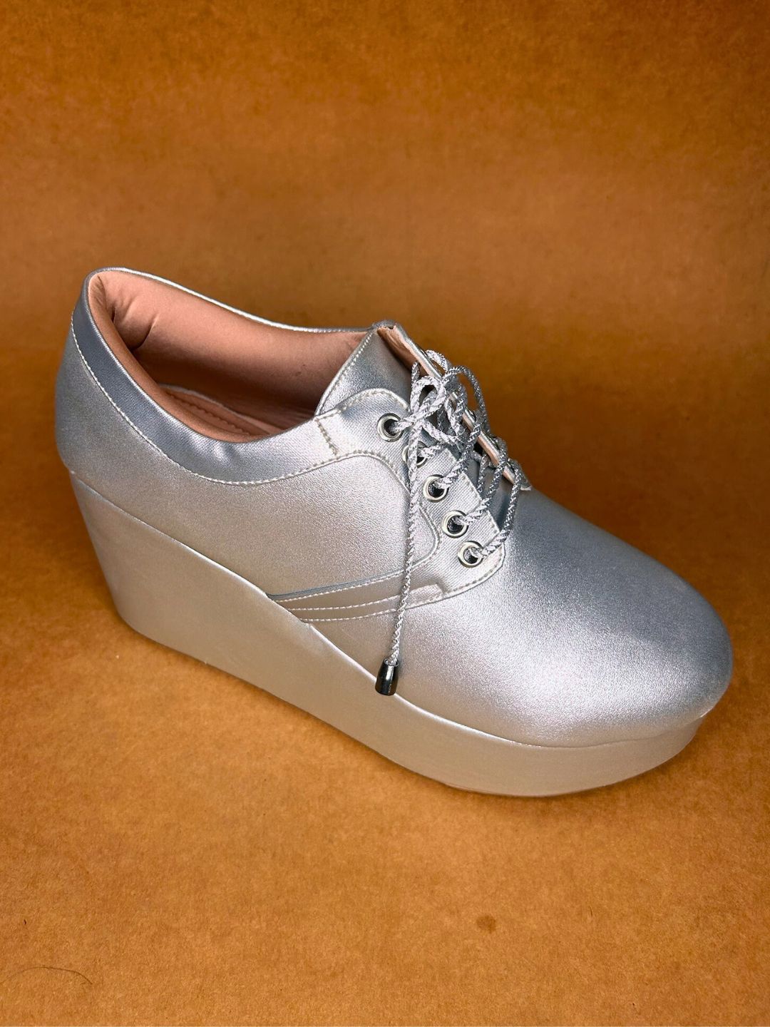 Silver Sneakers with Wedges