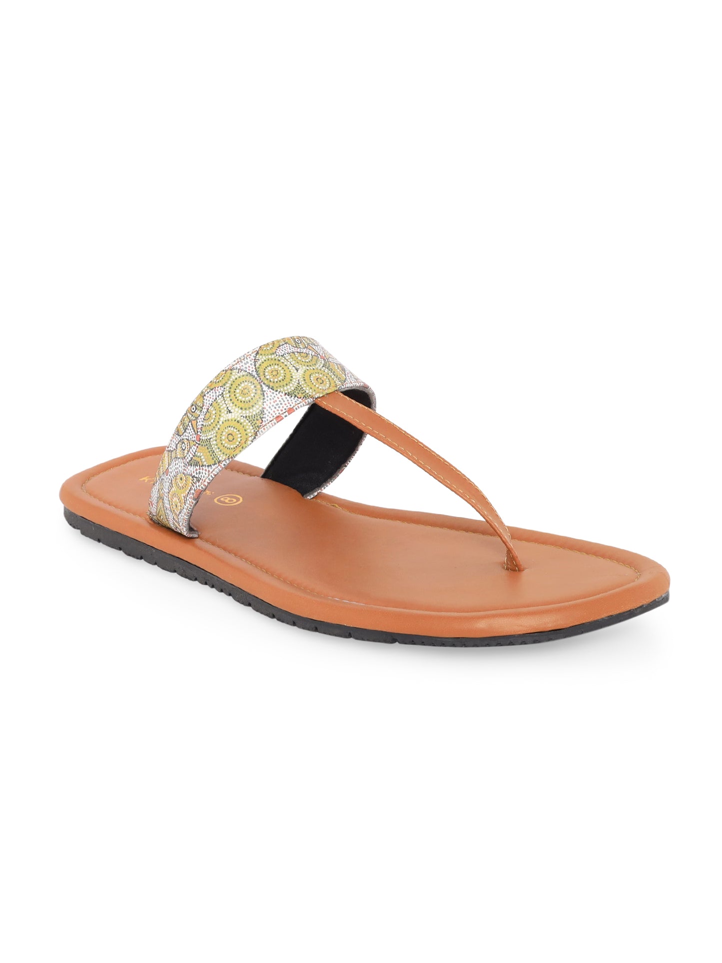 Traditional Grey Bhil Art Chappals
