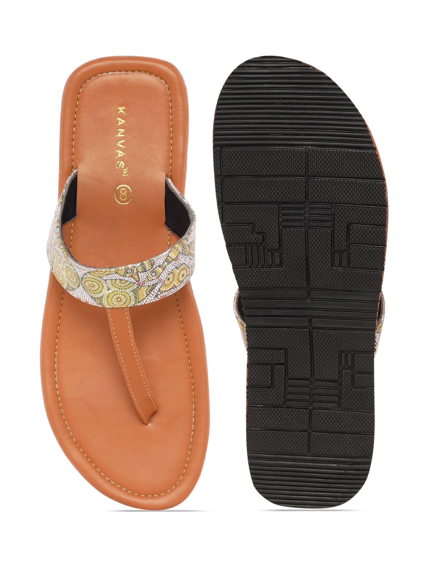 Traditional Grey Bhil Art Chappals