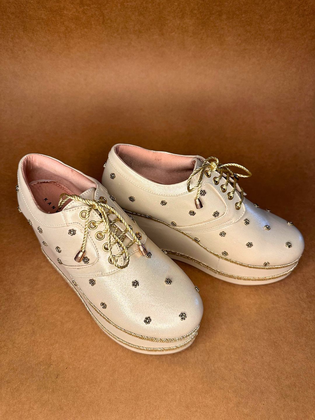 Gold Minimalist Wedge Sneaker