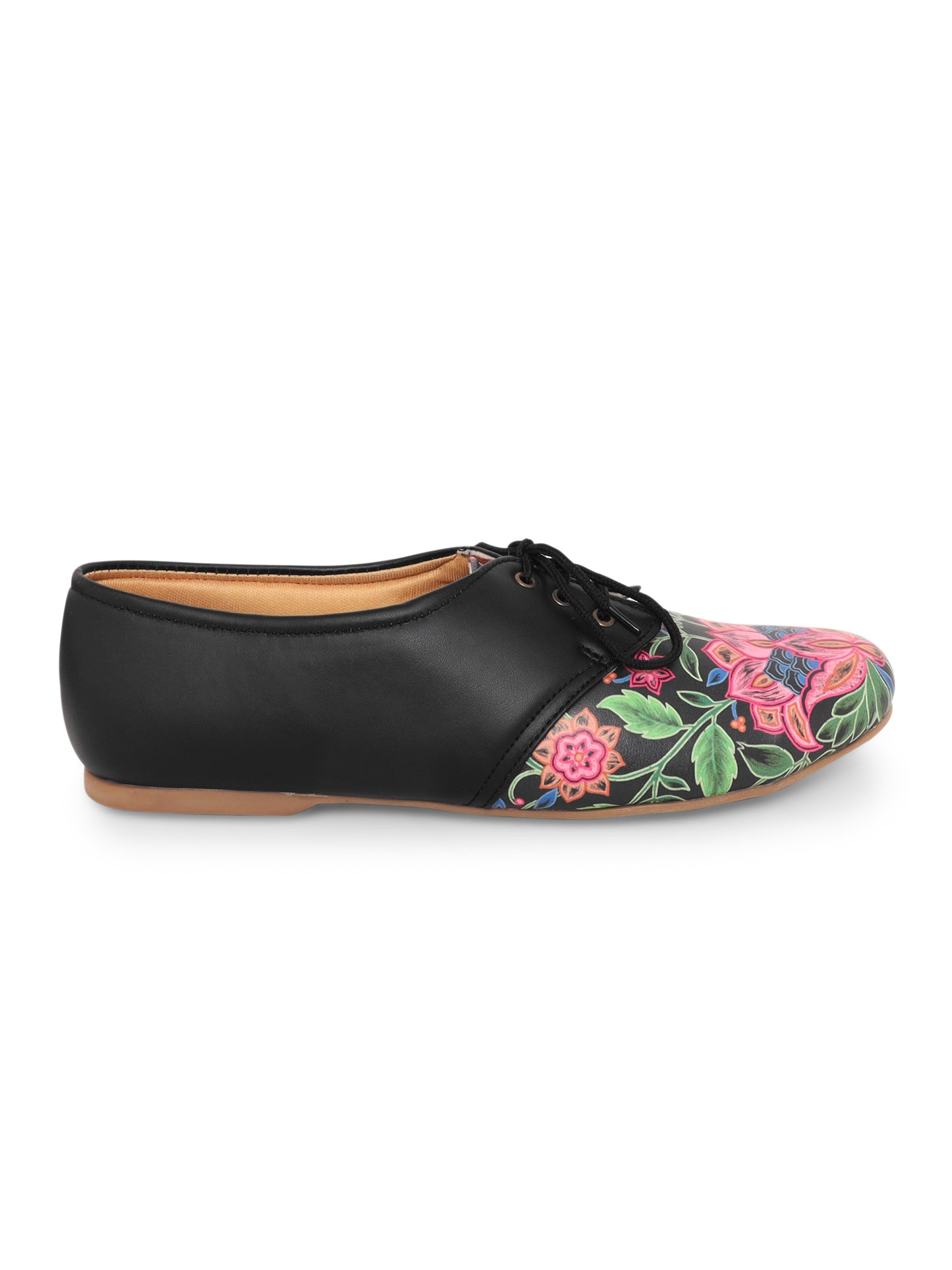 Alice Black Floral Versatile Oxfords