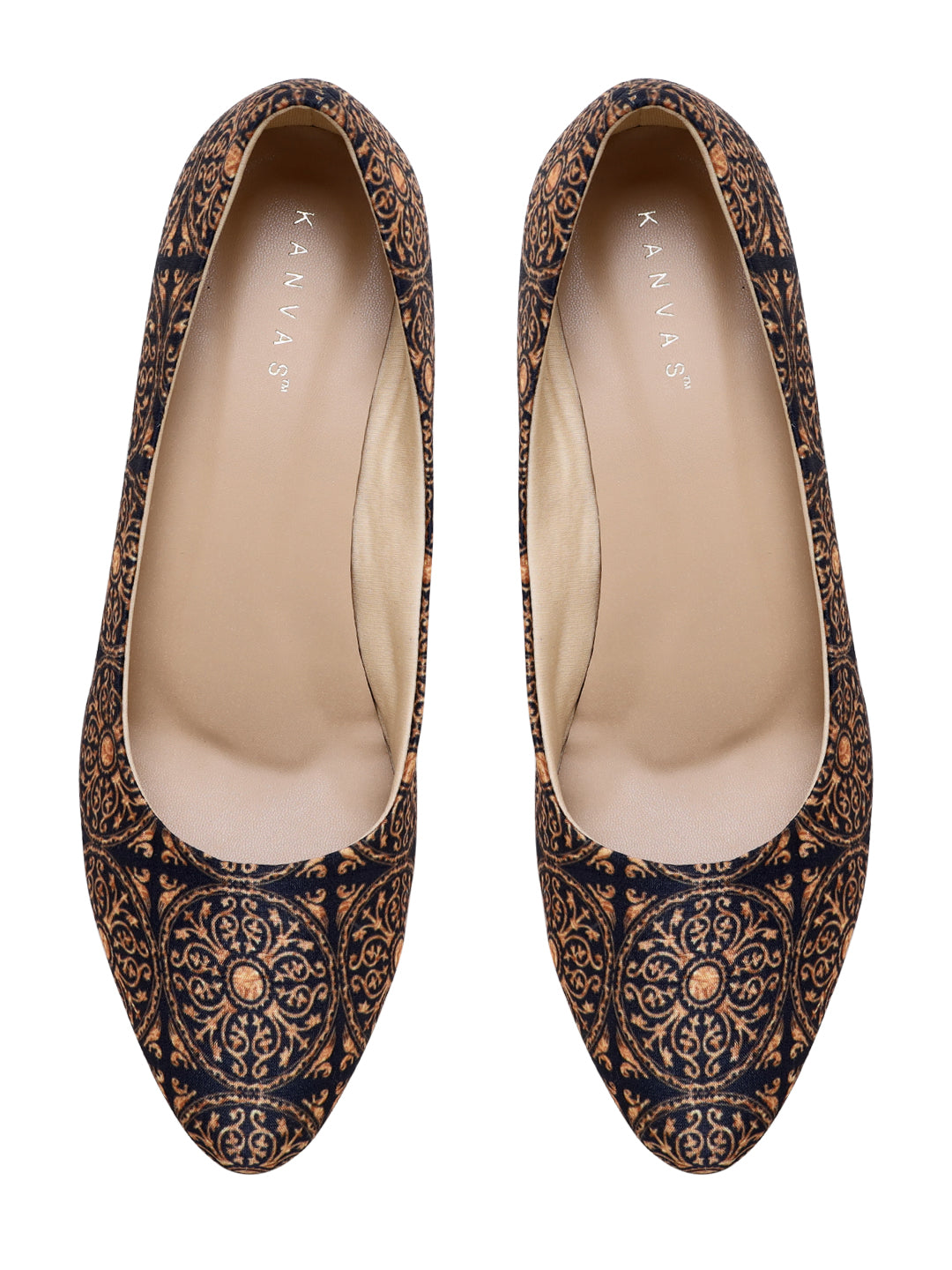 Black Mughal Kitten Heels