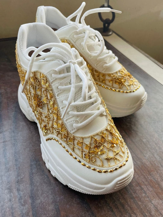 Classic Gold Custom-made Kanvas Sneakers
