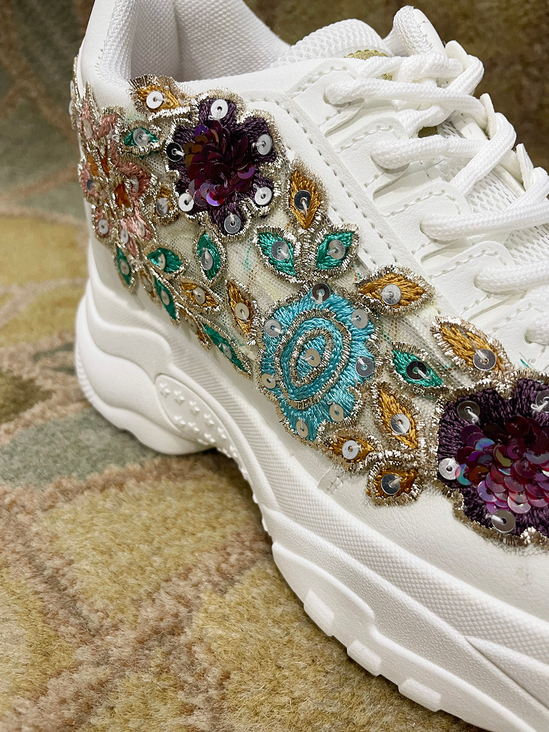 Multicolour Sequins Bridal Sneakers