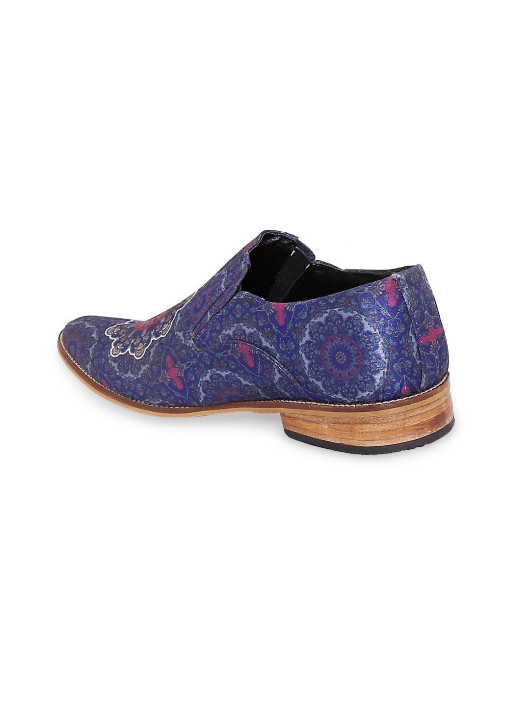 Dark Blue Printed Loafers