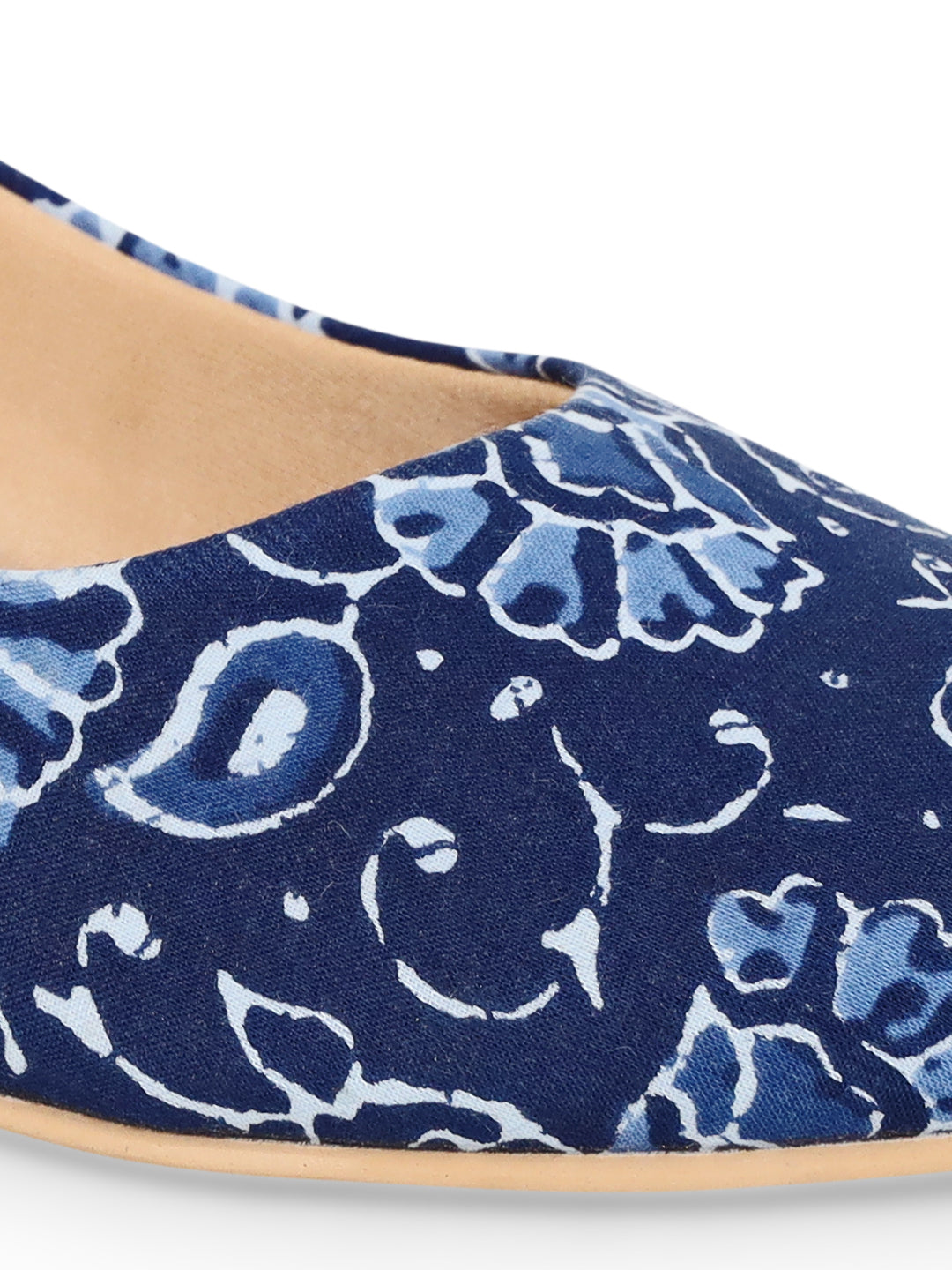 Blue Kalamkari Block Heels