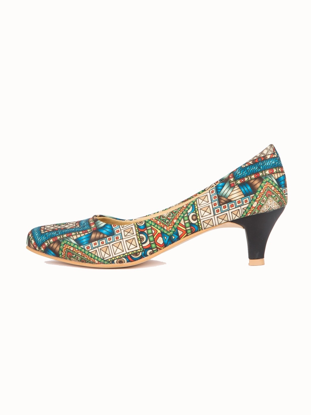 Mughal Fresco Kitten Heels Shoes