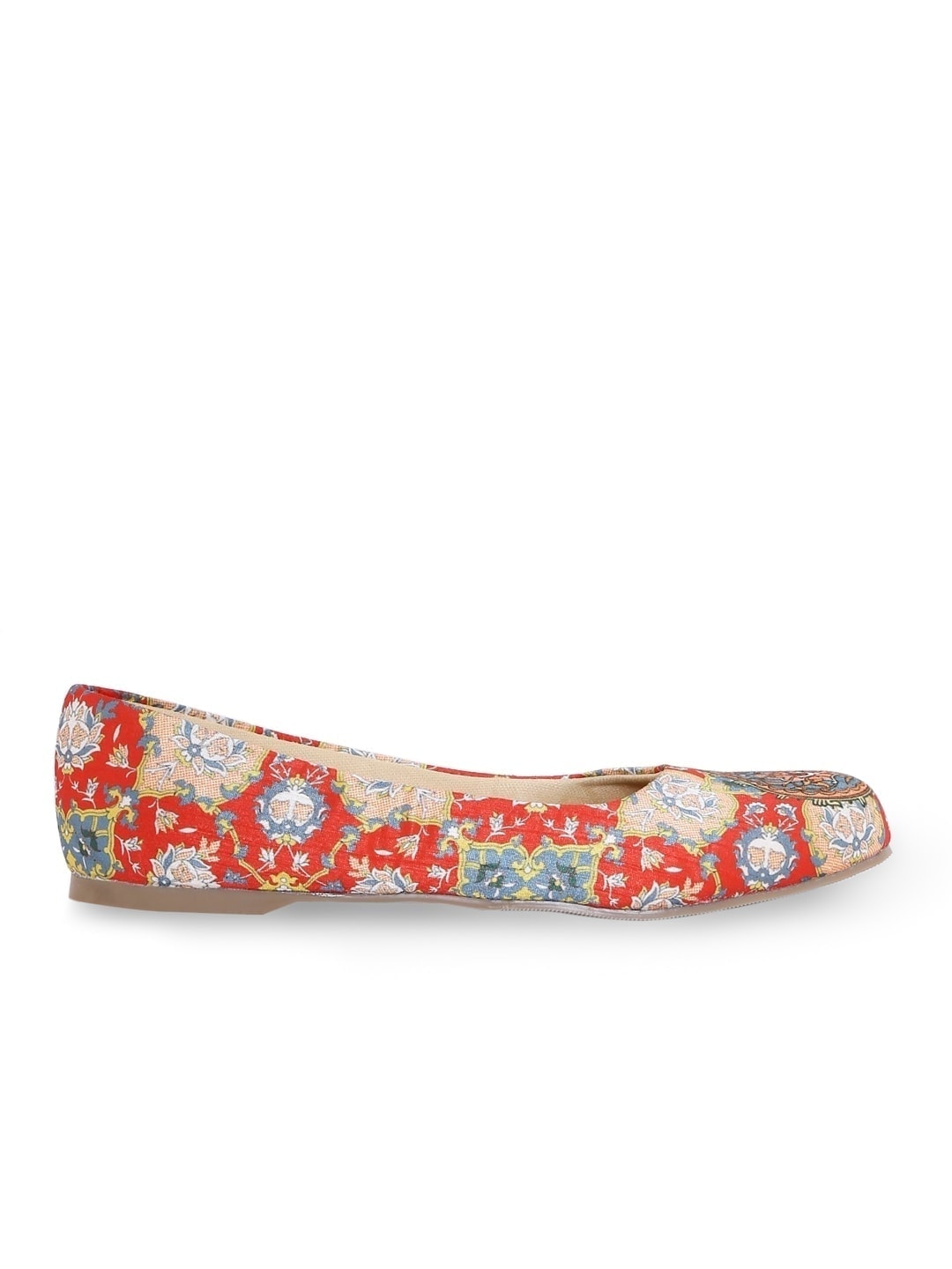 Red Mughal Print Bally Flats