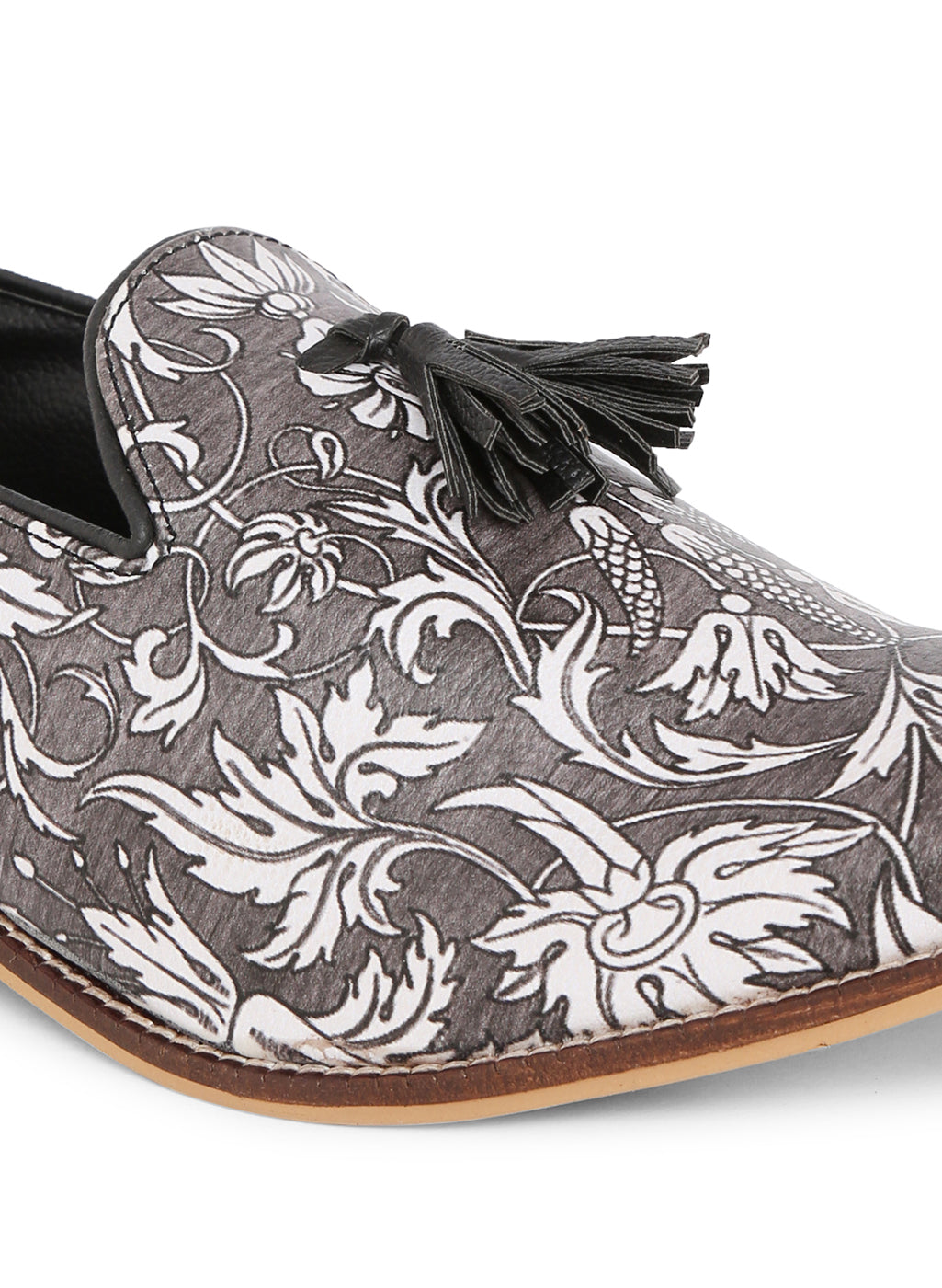 Grey Tassel Loafers Shoes