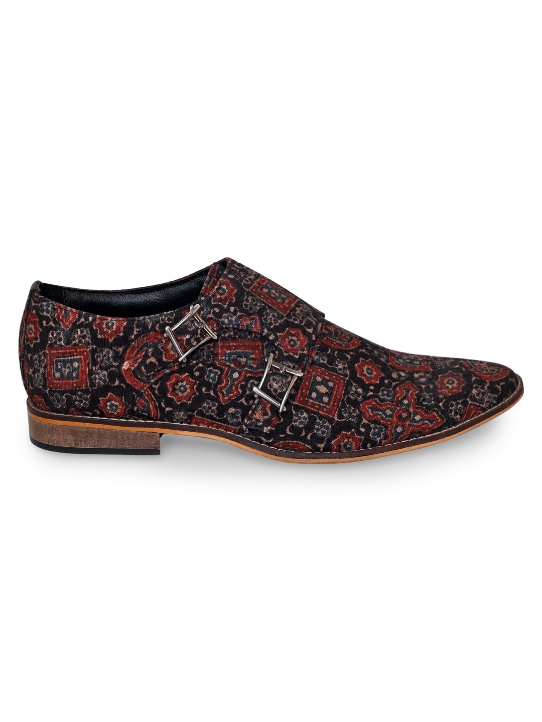 Black Ajrakh Monk Shoes