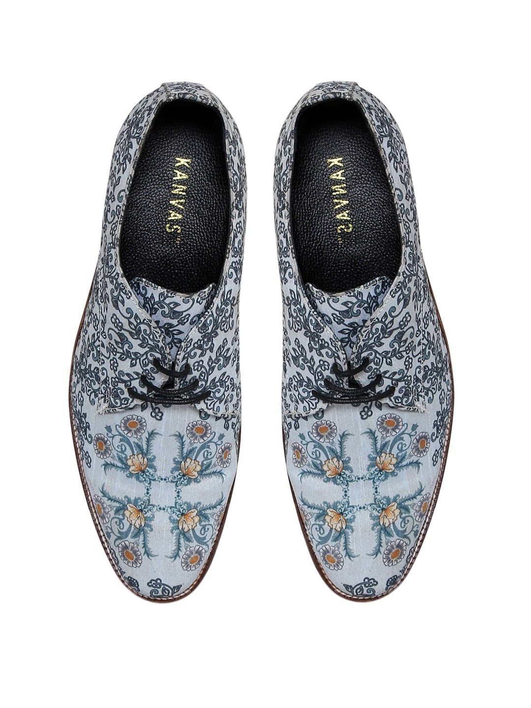 Sky Blue Whole Cut Shoes