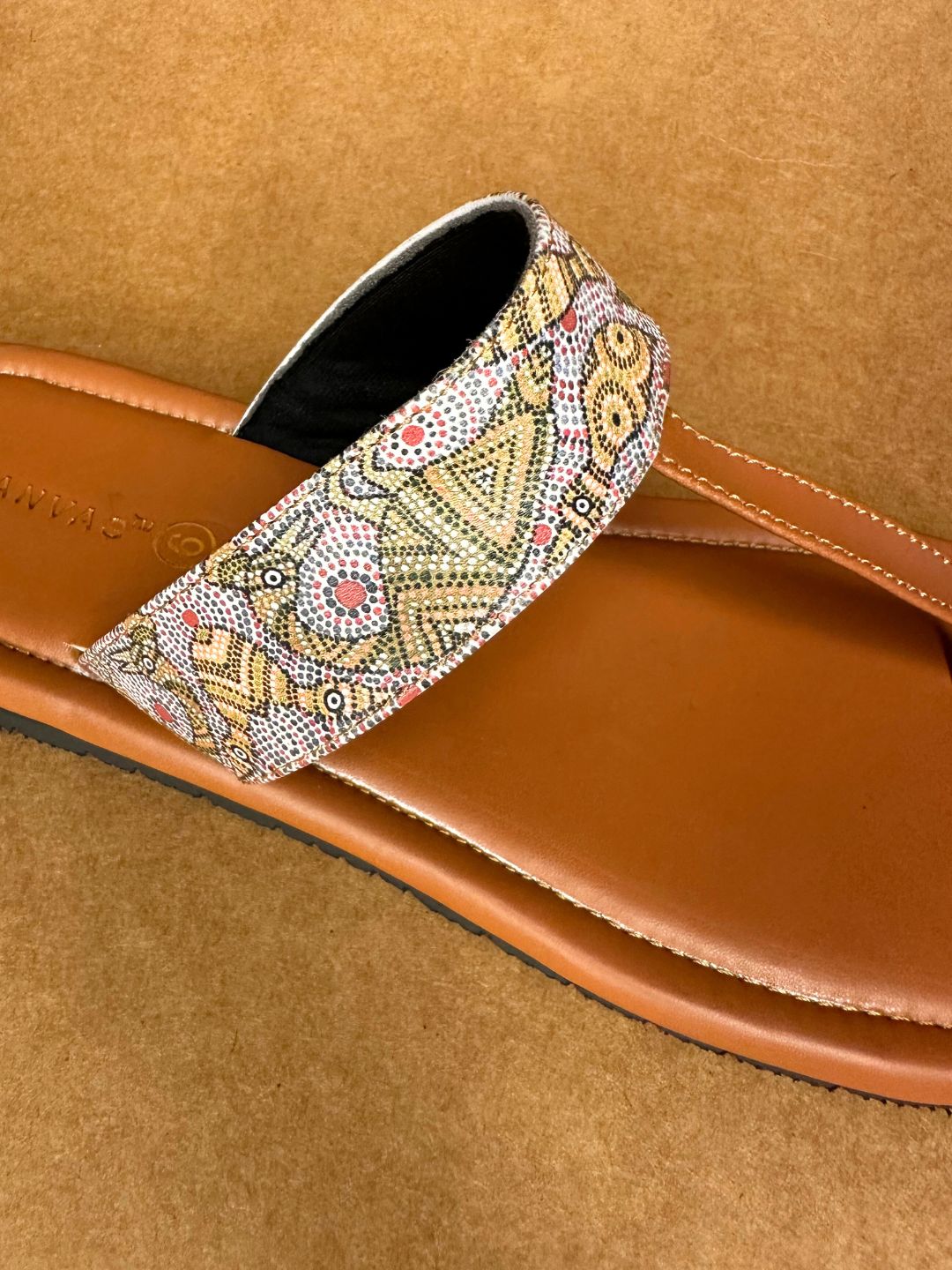 Traditional  Grey Bhil Art Chappals