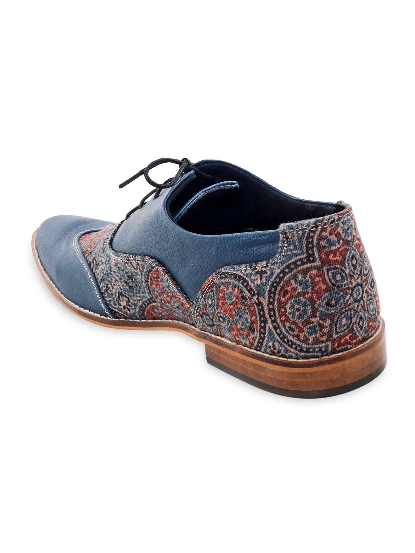 Navy Ajrakh Block Brogues