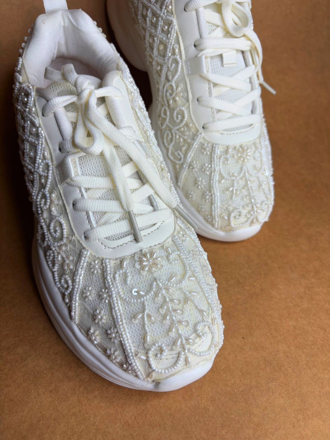 Classic White Moti Work Sneakers