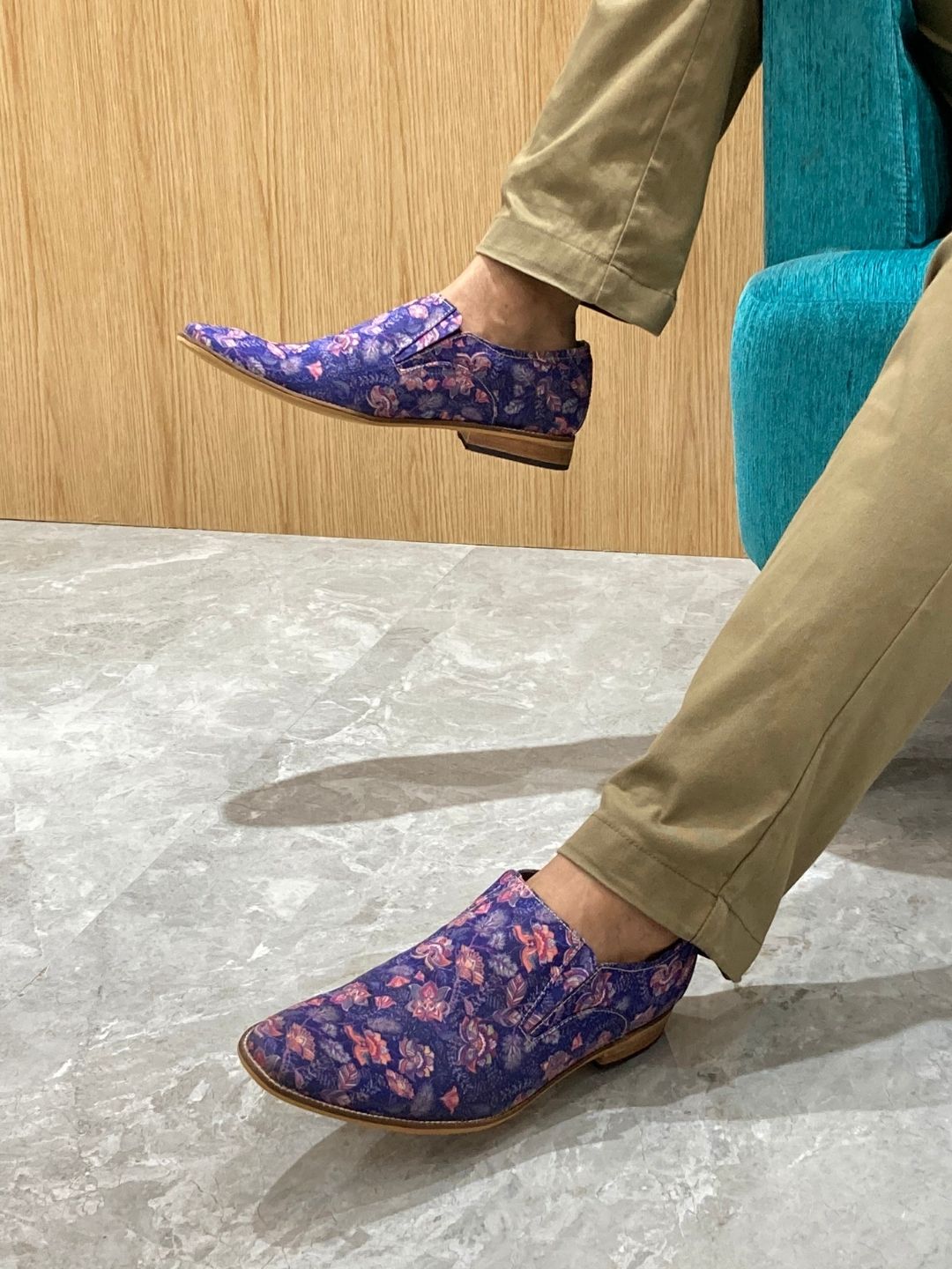 Blue Flower Child Loafers