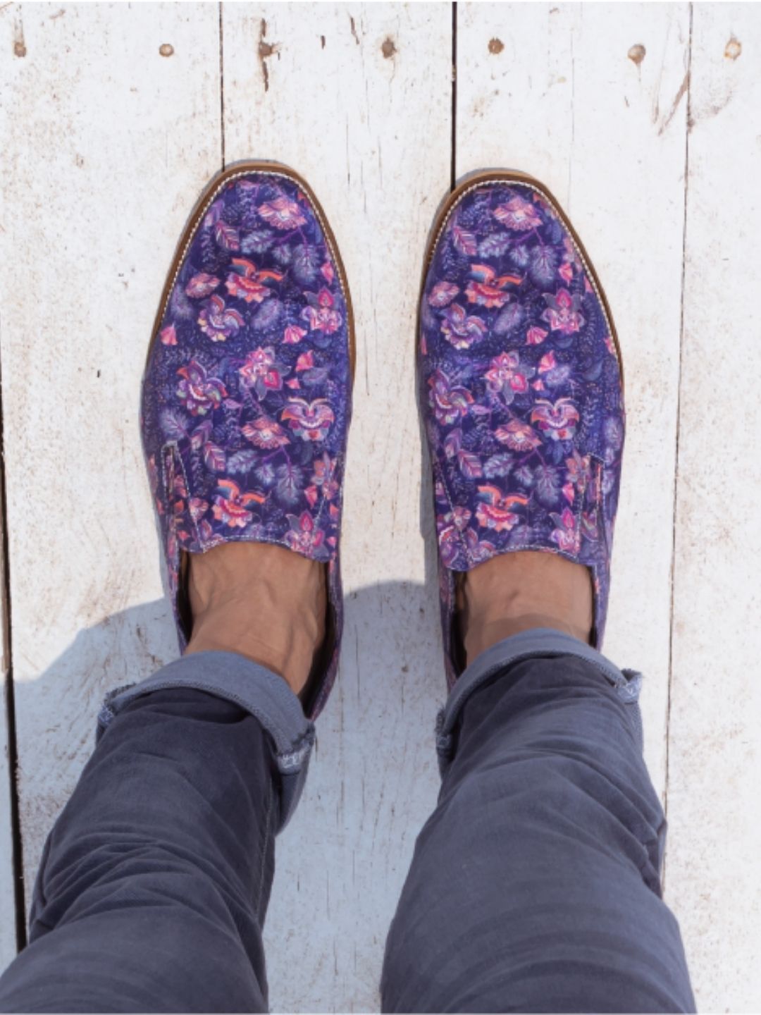 Blue Flower Child Loafers