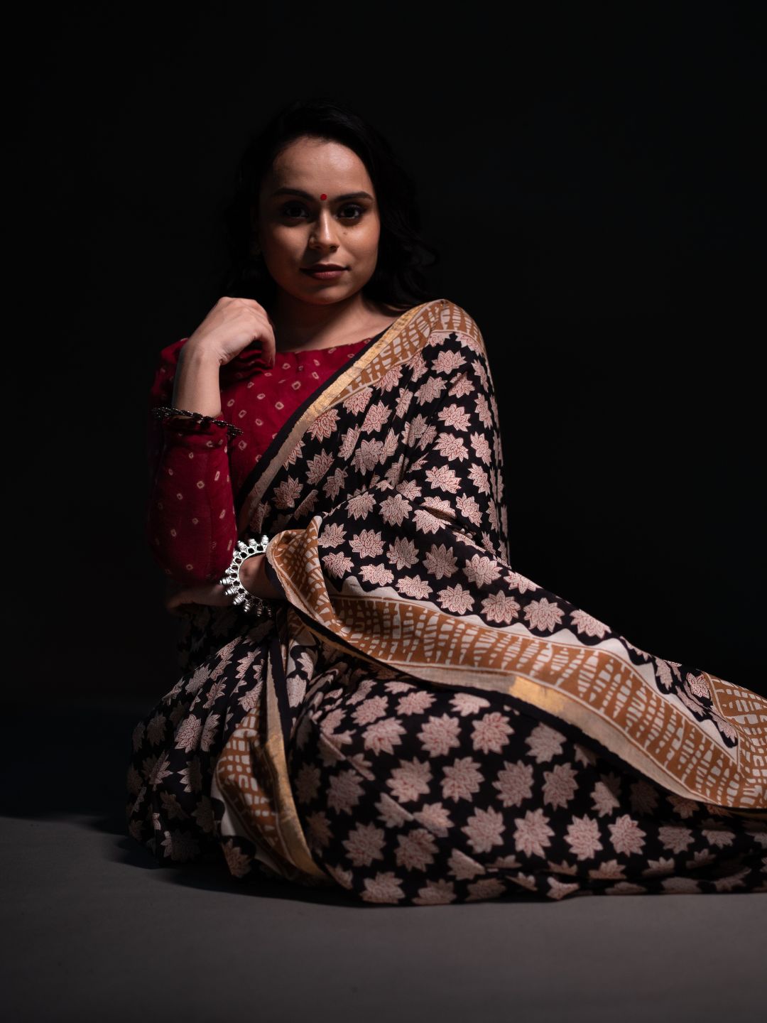 Buy Rajnandini Pink Bandhani Print Kota Silk & Cotton Traditional Saree -  Sarees for Women 1676717 | Myntra