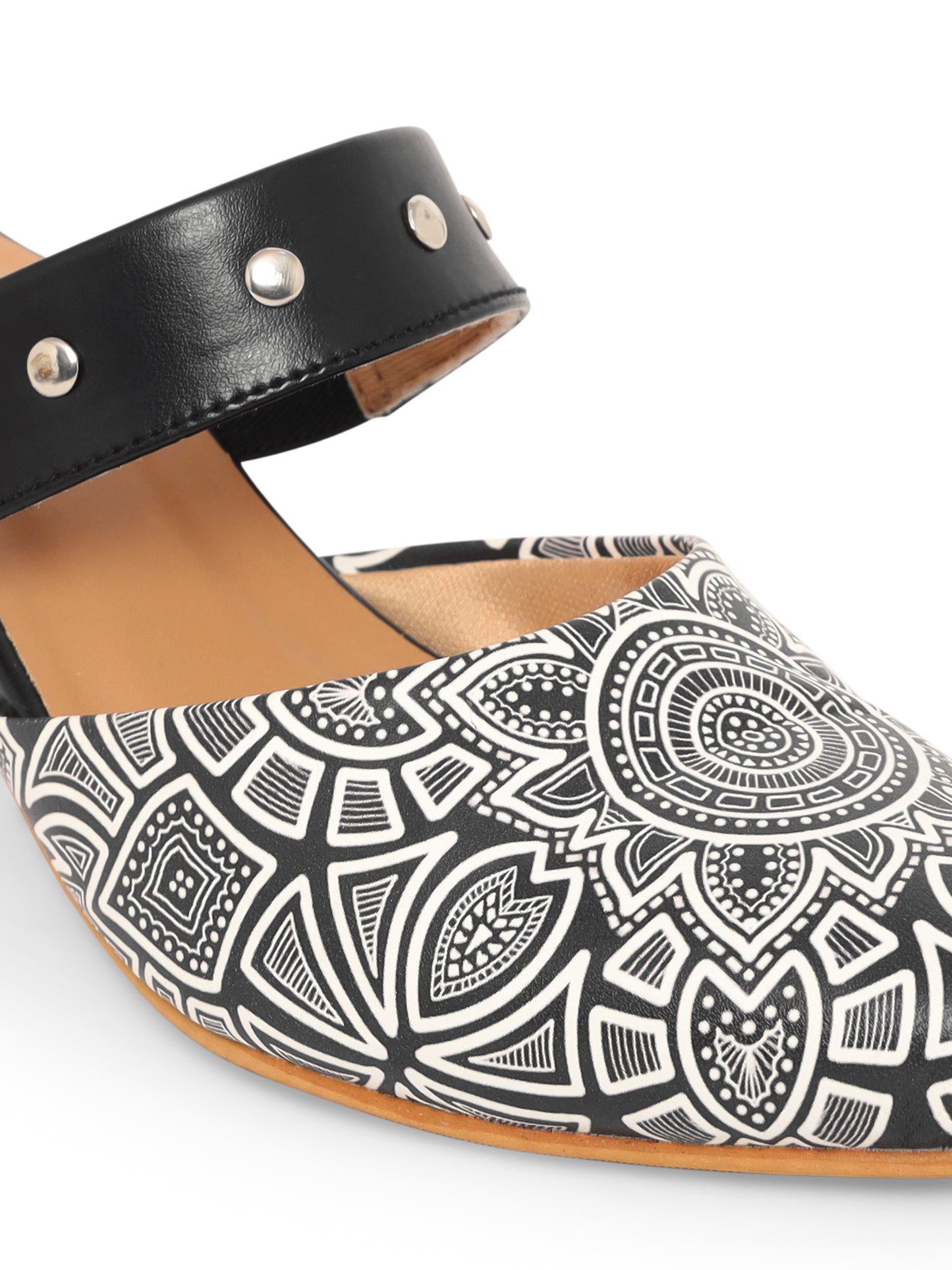 Diana Black Design Block Heels