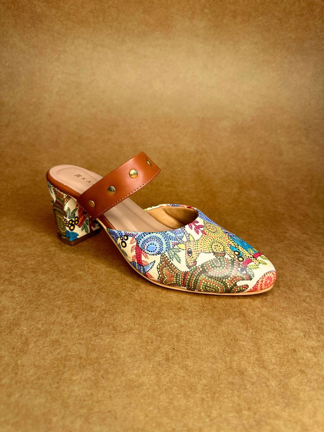 Buy Handmade Heel Sandals for Women. Unique Printed Heel by KANVAS – Kanvas