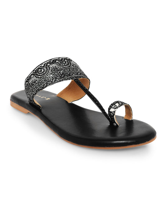Black Abstract Kolhapuri