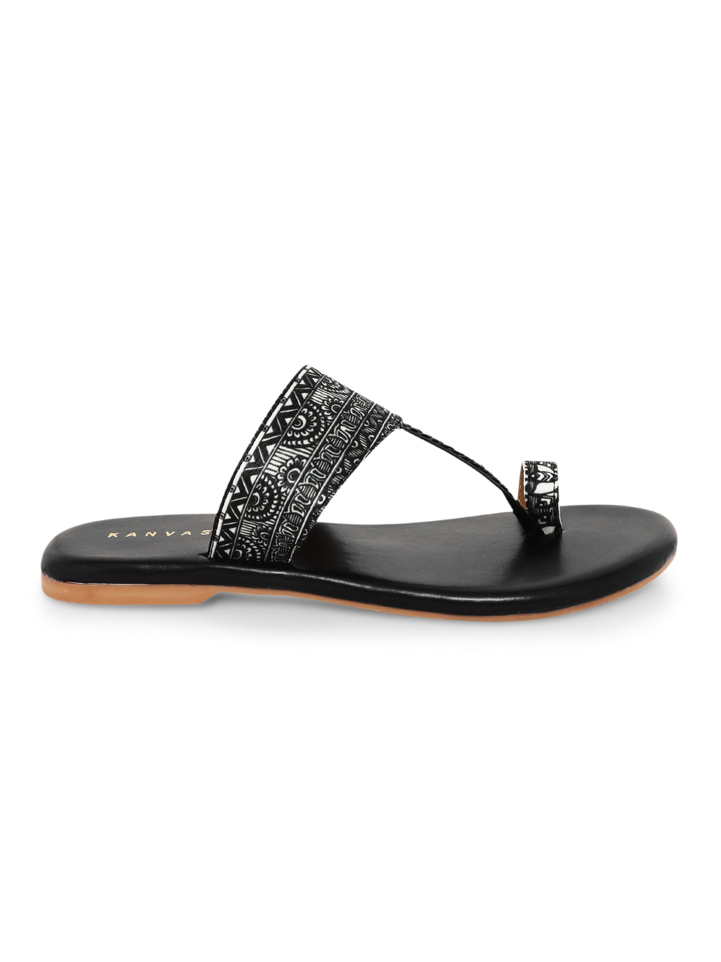 Black Abstract Kolhapuri