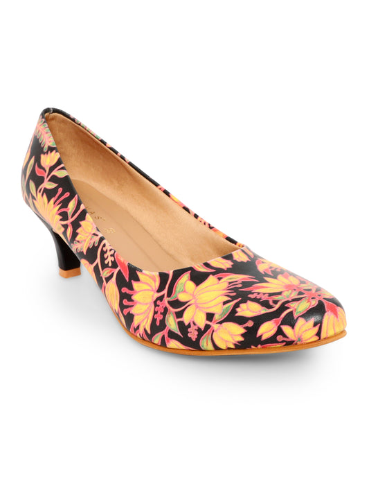 Amelia Multi Print Kitten Heels
