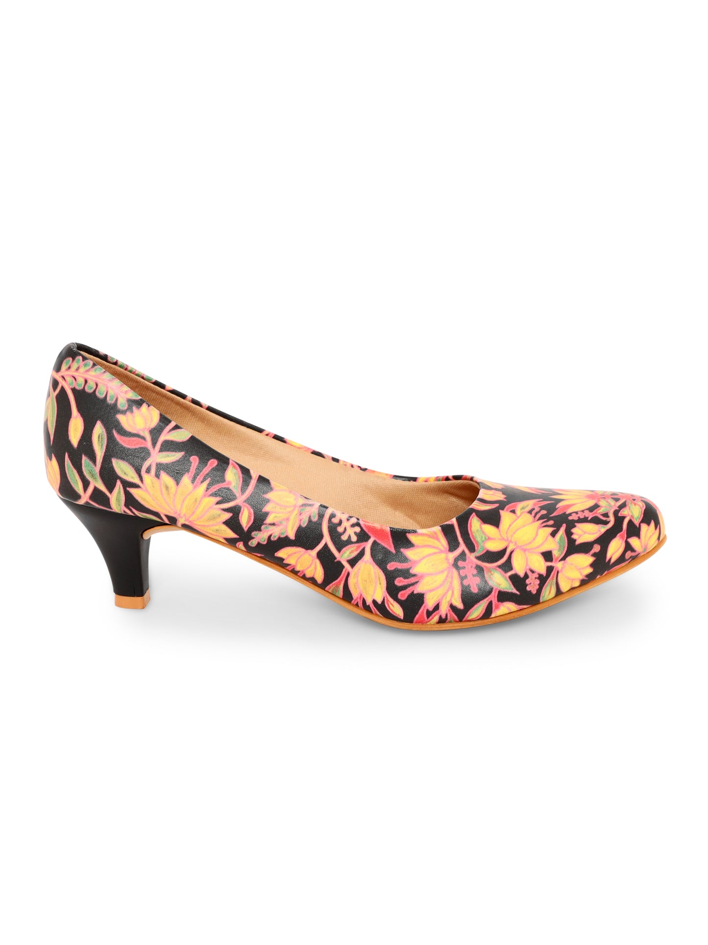 Amelia Multi Print Kitten Heels