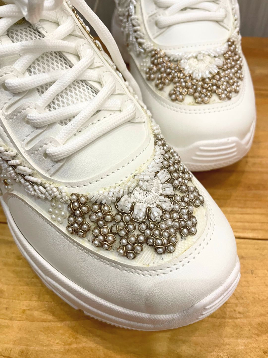 Pearls, Pearls and Bead Sneakers