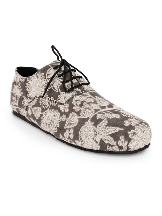 Grey Block Kalamkari Oxfords