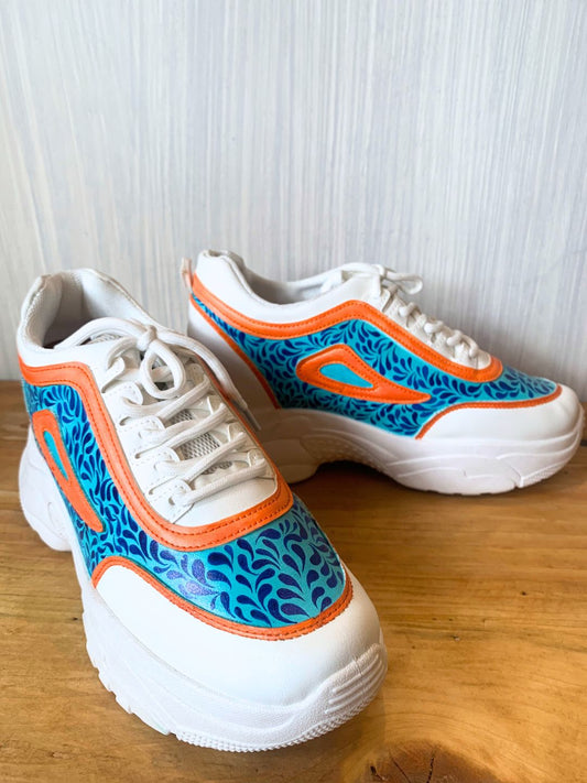 Hand Painted Paisley Sneakers