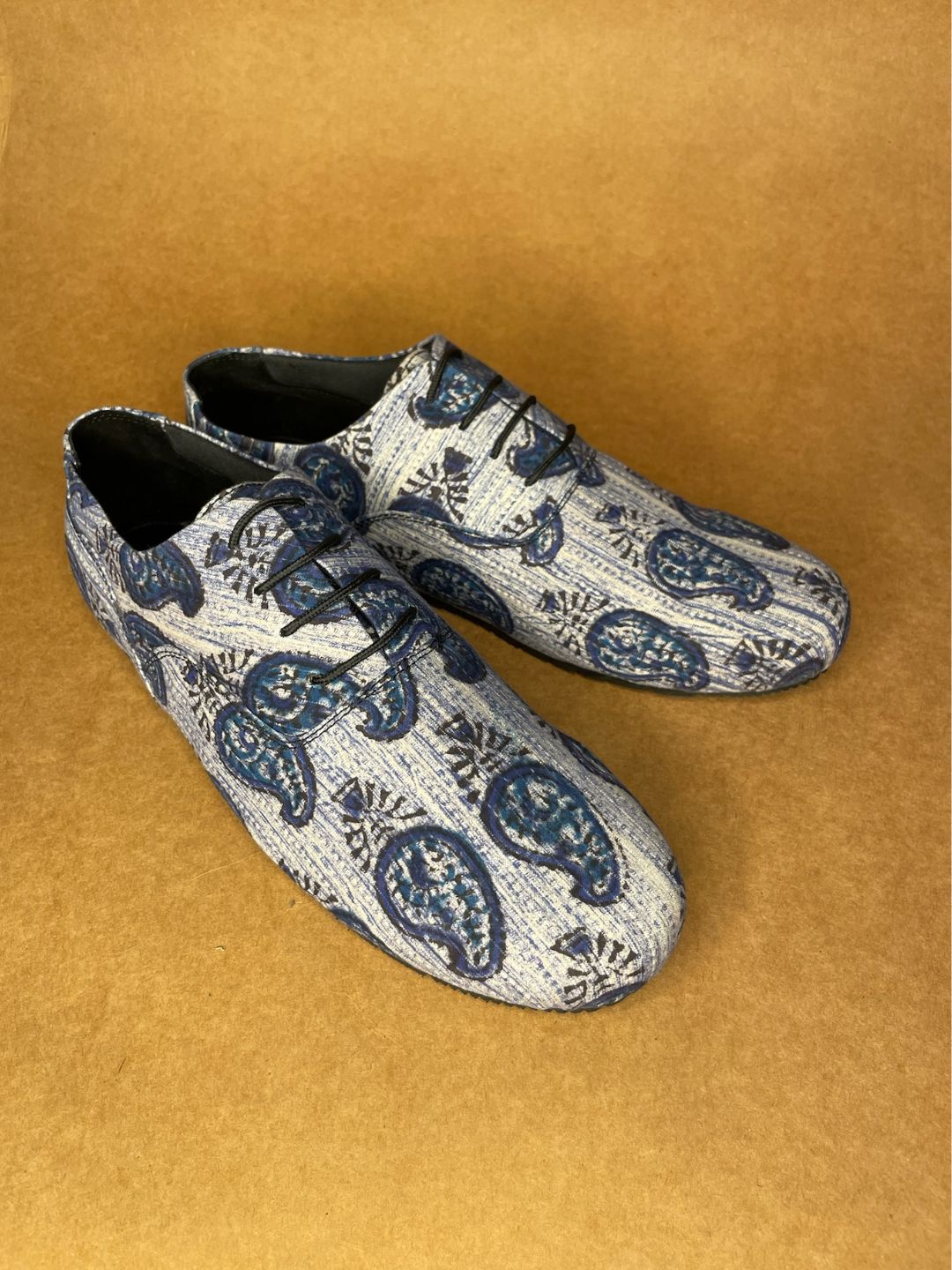 Blue Kairi Hand Block Oxfords