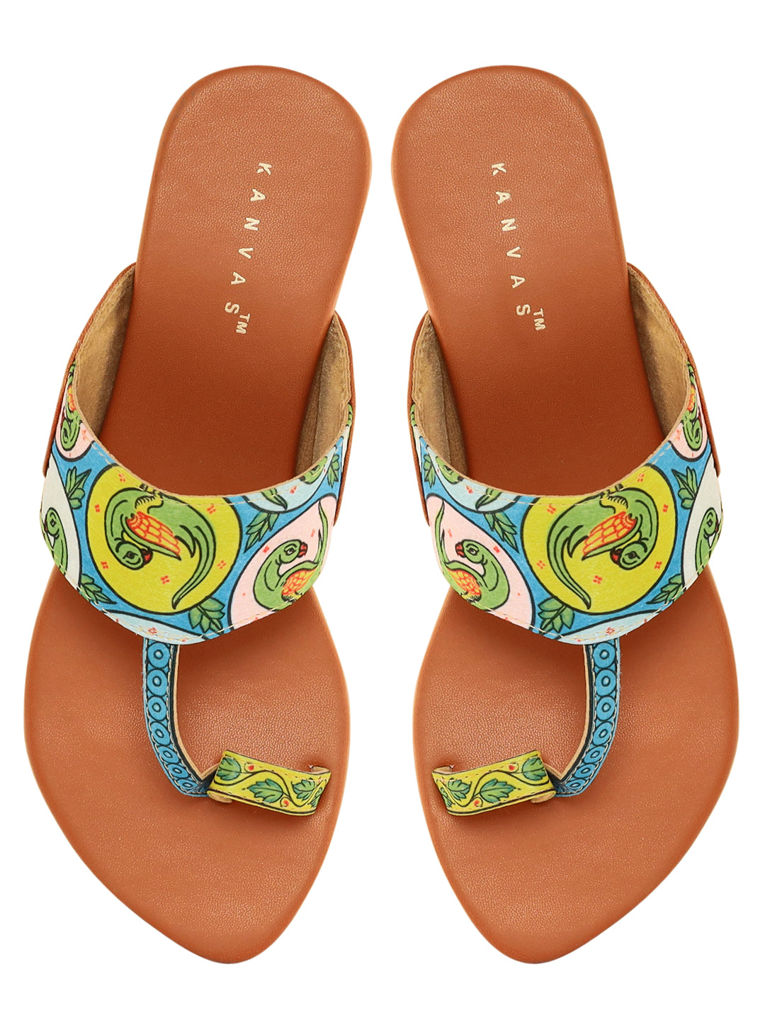 Parrots In Nest Kolhapuri Heels