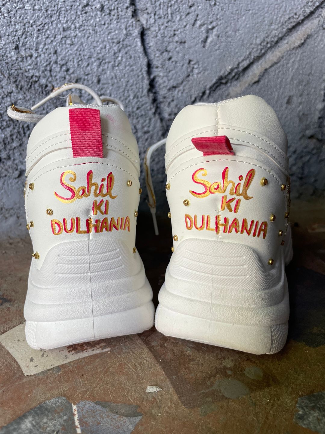 Quirky Tagline Bridal Sneakers