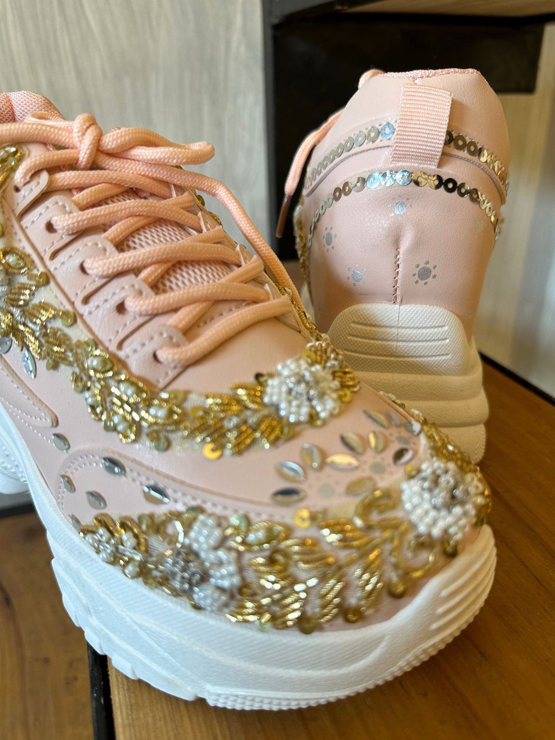 Pink Designer Festive Sneakers
